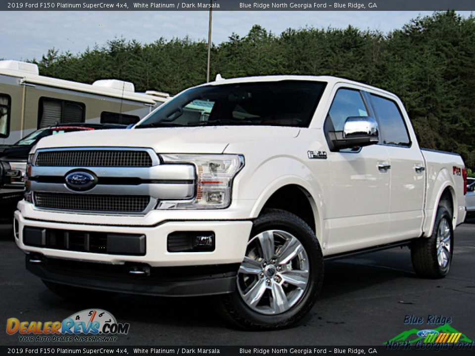 2019 Ford F150 Platinum SuperCrew 4x4 White Platinum / Dark Marsala Photo #1