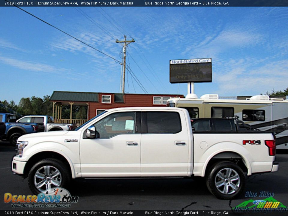 2019 Ford F150 Platinum SuperCrew 4x4 White Platinum / Dark Marsala Photo #2