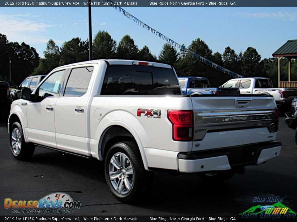 2019 Ford F150 Platinum SuperCrew 4x4 White Platinum / Dark Marsala Photo #3