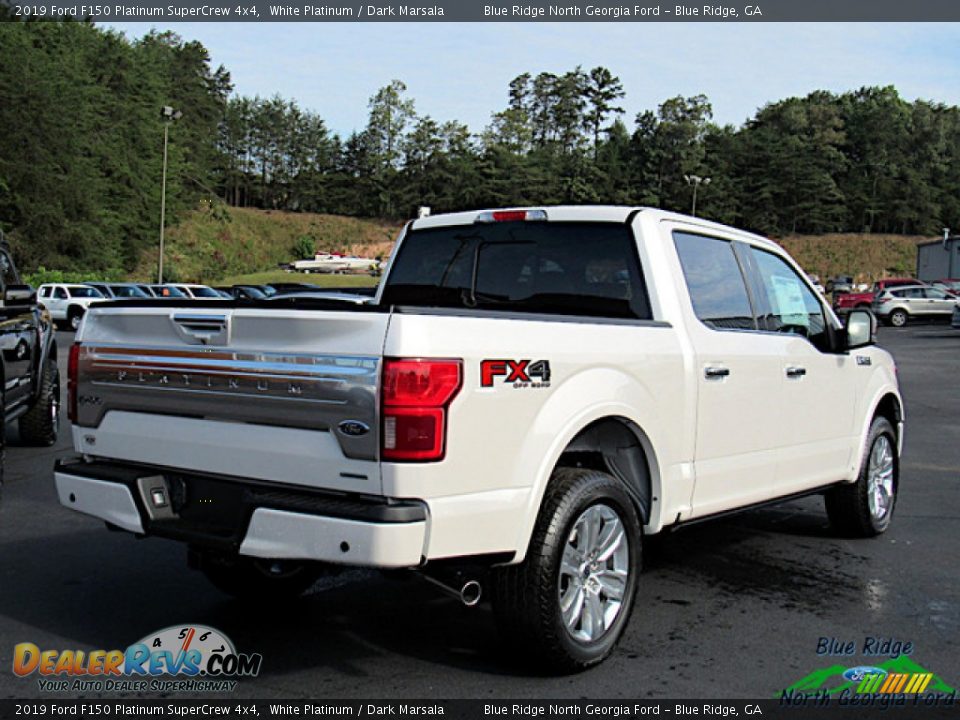 2019 Ford F150 Platinum SuperCrew 4x4 White Platinum / Dark Marsala Photo #5