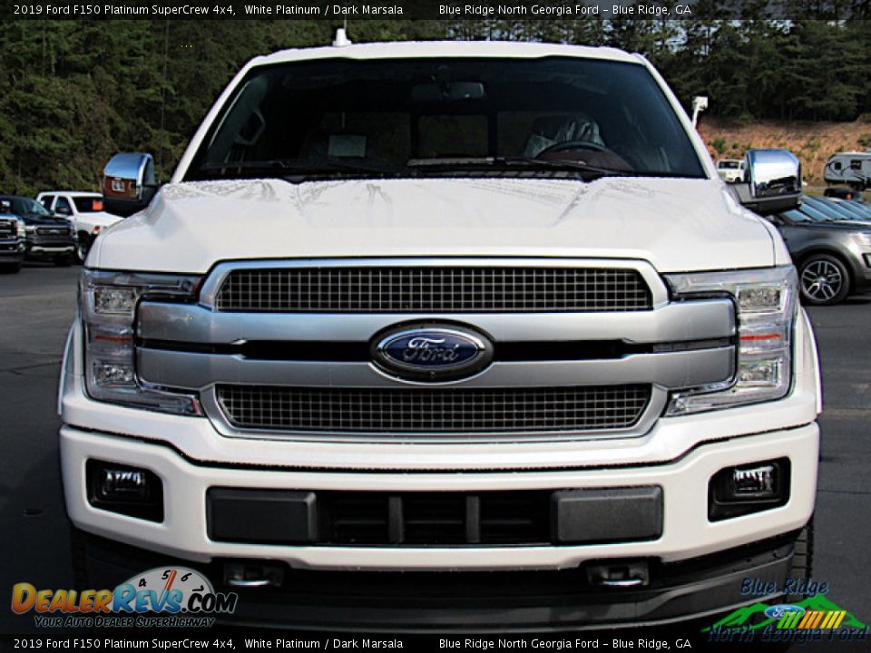 2019 Ford F150 Platinum SuperCrew 4x4 White Platinum / Dark Marsala Photo #8