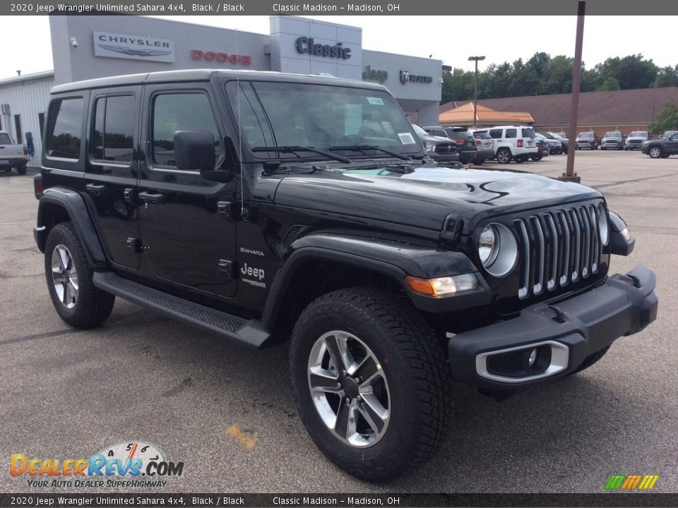 2020 Jeep Wrangler Unlimited Sahara 4x4 Black / Black Photo #1