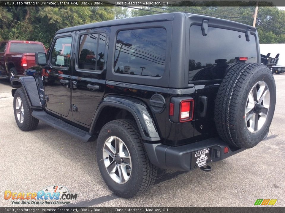 2020 Jeep Wrangler Unlimited Sahara 4x4 Black / Black Photo #7