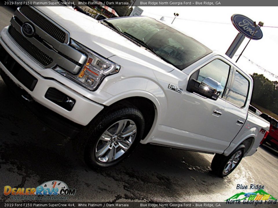 2019 Ford F150 Platinum SuperCrew 4x4 White Platinum / Dark Marsala Photo #34