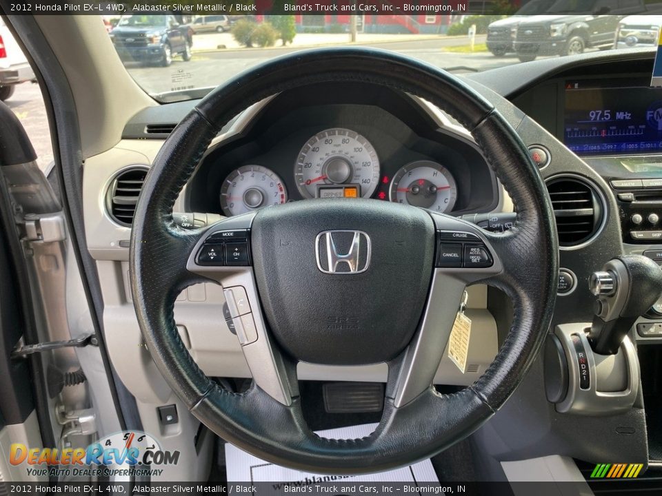 2012 Honda Pilot EX-L 4WD Alabaster Silver Metallic / Black Photo #16