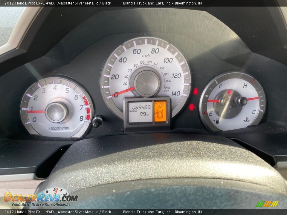 2012 Honda Pilot EX-L 4WD Alabaster Silver Metallic / Black Photo #17