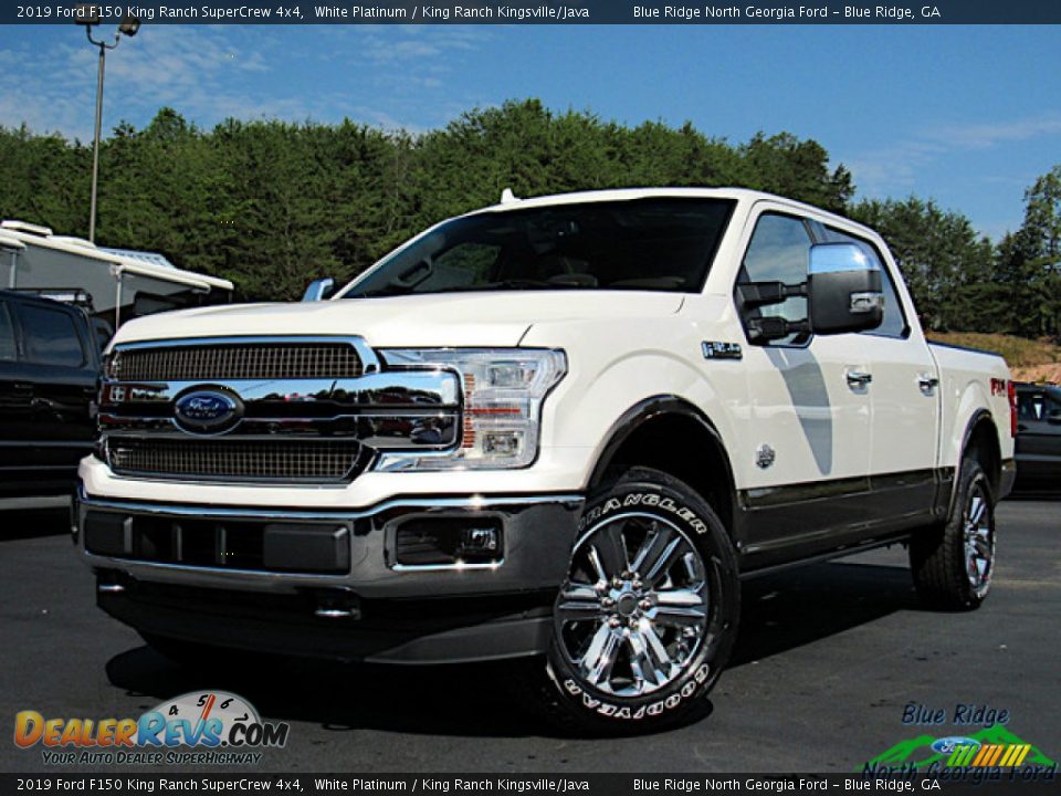2019 Ford F150 King Ranch SuperCrew 4x4 White Platinum / King Ranch Kingsville/Java Photo #1