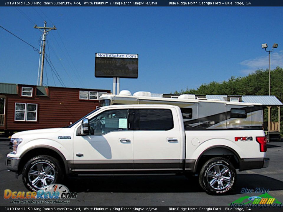2019 Ford F150 King Ranch SuperCrew 4x4 White Platinum / King Ranch Kingsville/Java Photo #2
