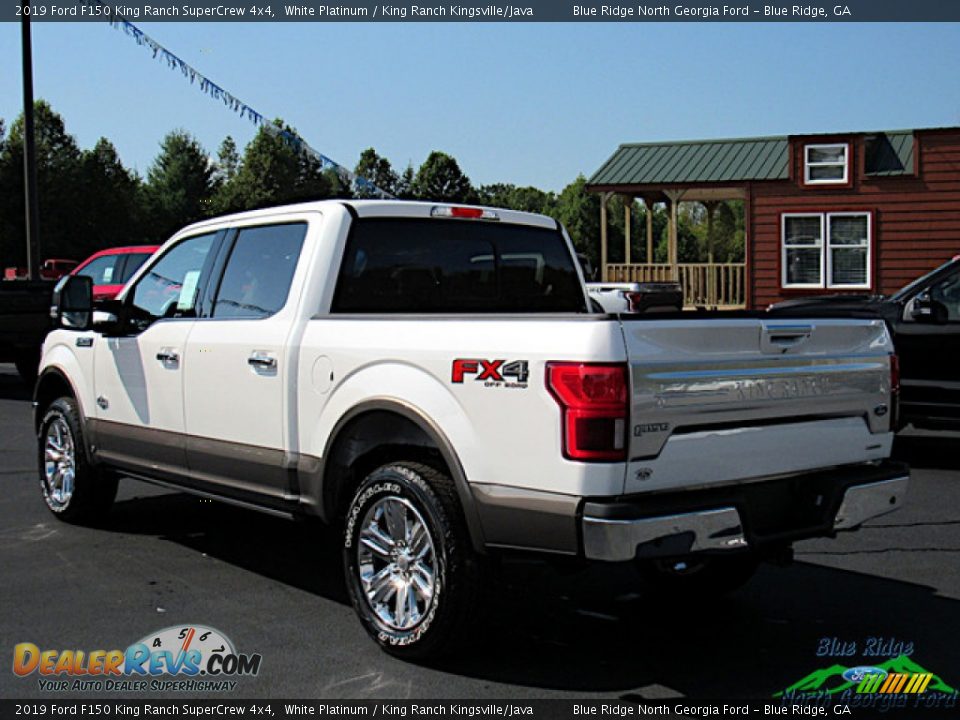 2019 Ford F150 King Ranch SuperCrew 4x4 White Platinum / King Ranch Kingsville/Java Photo #3