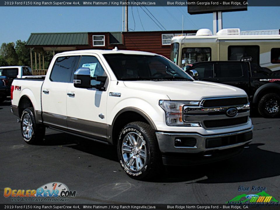2019 Ford F150 King Ranch SuperCrew 4x4 White Platinum / King Ranch Kingsville/Java Photo #7