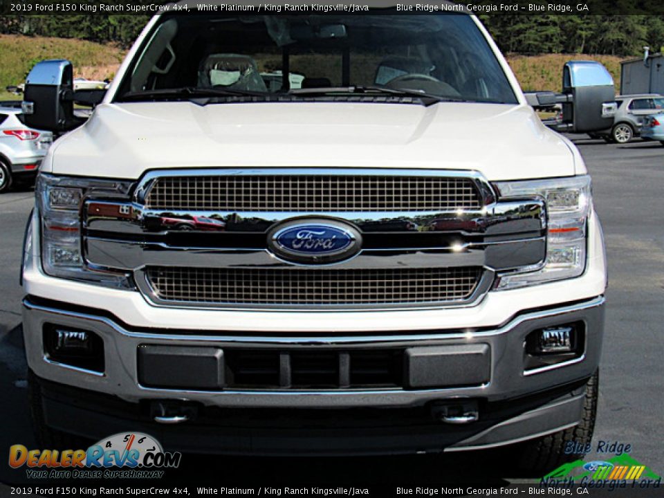 2019 Ford F150 King Ranch SuperCrew 4x4 White Platinum / King Ranch Kingsville/Java Photo #8