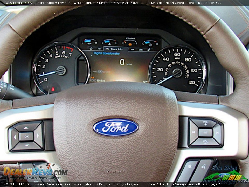 2019 Ford F150 King Ranch SuperCrew 4x4 White Platinum / King Ranch Kingsville/Java Photo #17