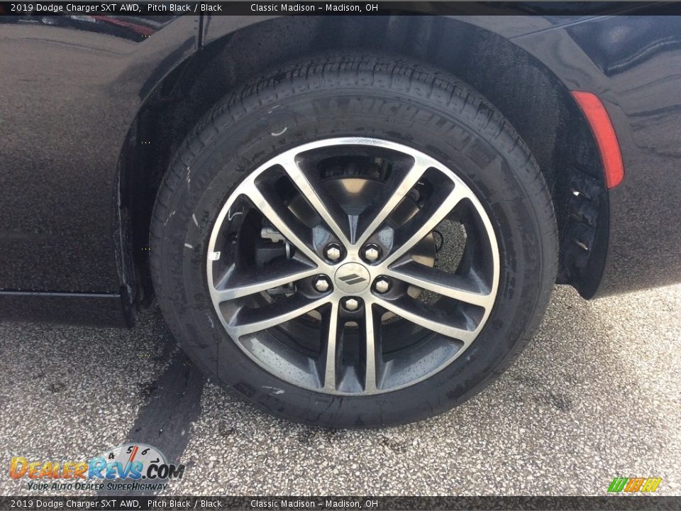 2019 Dodge Charger SXT AWD Pitch Black / Black Photo #9