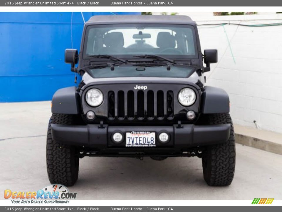 2016 Jeep Wrangler Unlimited Sport 4x4 Black / Black Photo #7