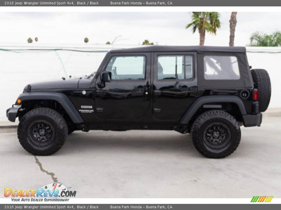 2016 Jeep Wrangler Unlimited Sport 4x4 Black / Black Photo #8