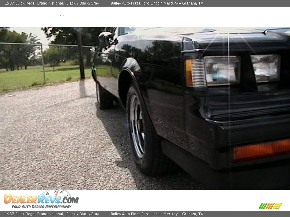 1987 Buick Regal Grand National Black / Black/Gray Photo #7