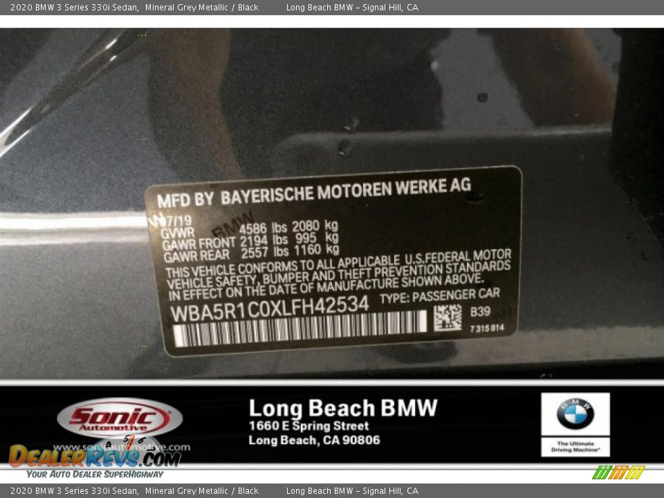 2020 BMW 3 Series 330i Sedan Mineral Grey Metallic / Black Photo #11