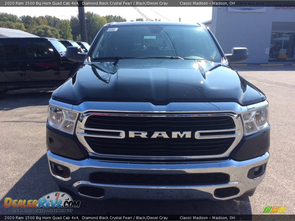 2020 Ram 1500 Big Horn Quad Cab 4x4 Diamond Black Crystal Pearl / Black/Diesel Gray Photo #4