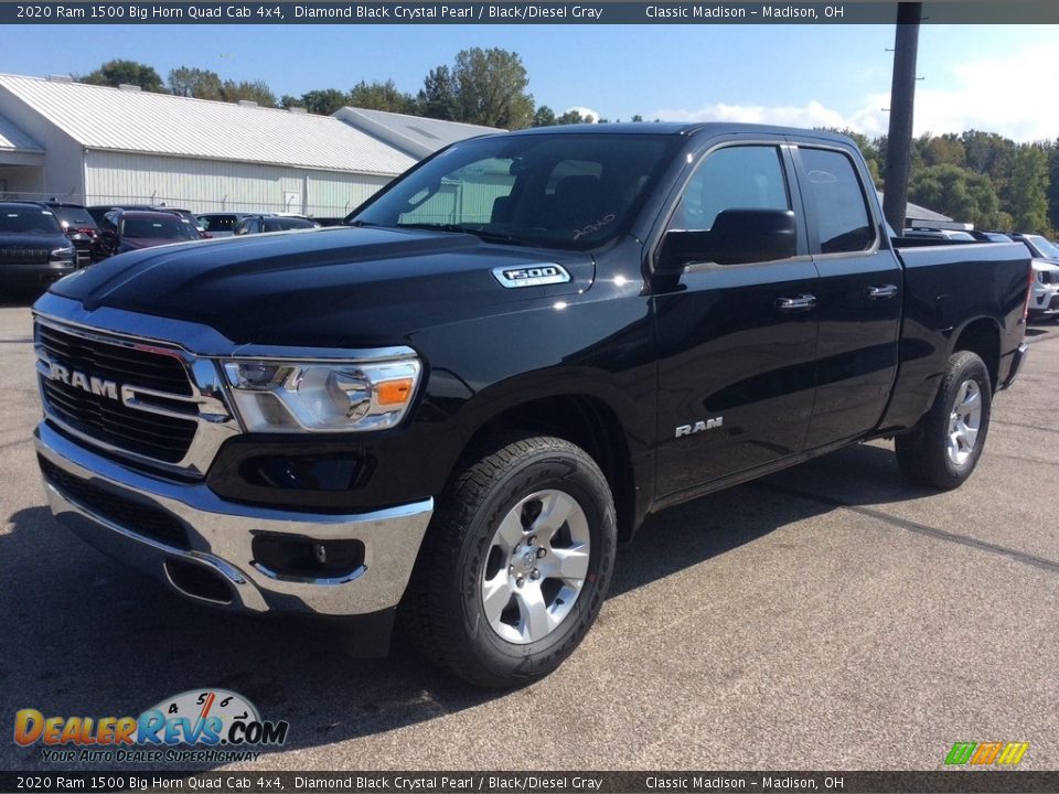 2020 Ram 1500 Big Horn Quad Cab 4x4 Diamond Black Crystal Pearl / Black/Diesel Gray Photo #5