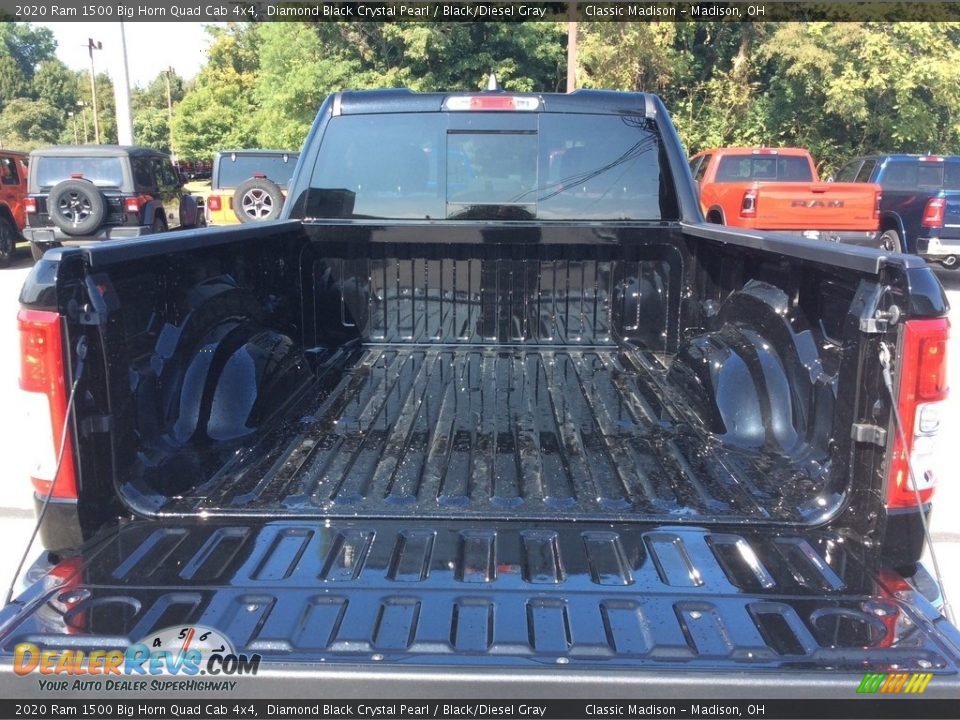 2020 Ram 1500 Big Horn Quad Cab 4x4 Diamond Black Crystal Pearl / Black/Diesel Gray Photo #9