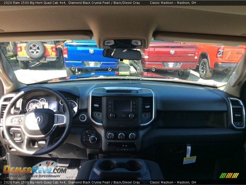 2020 Ram 1500 Big Horn Quad Cab 4x4 Diamond Black Crystal Pearl / Black/Diesel Gray Photo #13