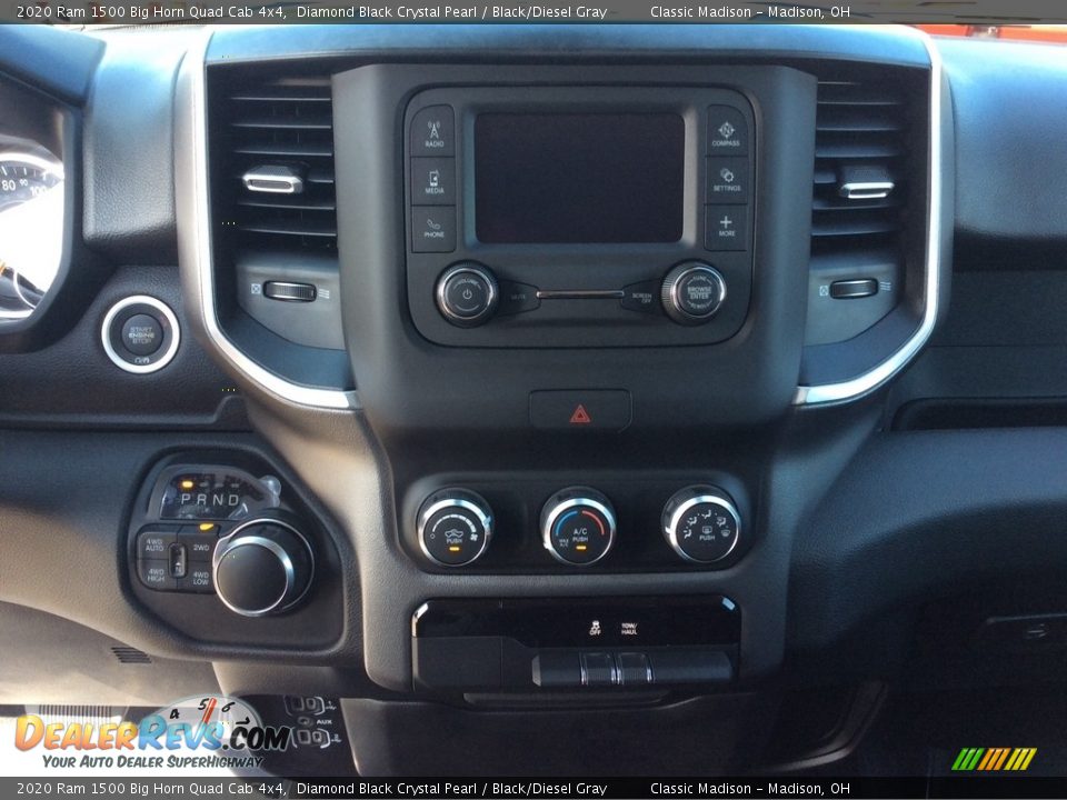 2020 Ram 1500 Big Horn Quad Cab 4x4 Diamond Black Crystal Pearl / Black/Diesel Gray Photo #14