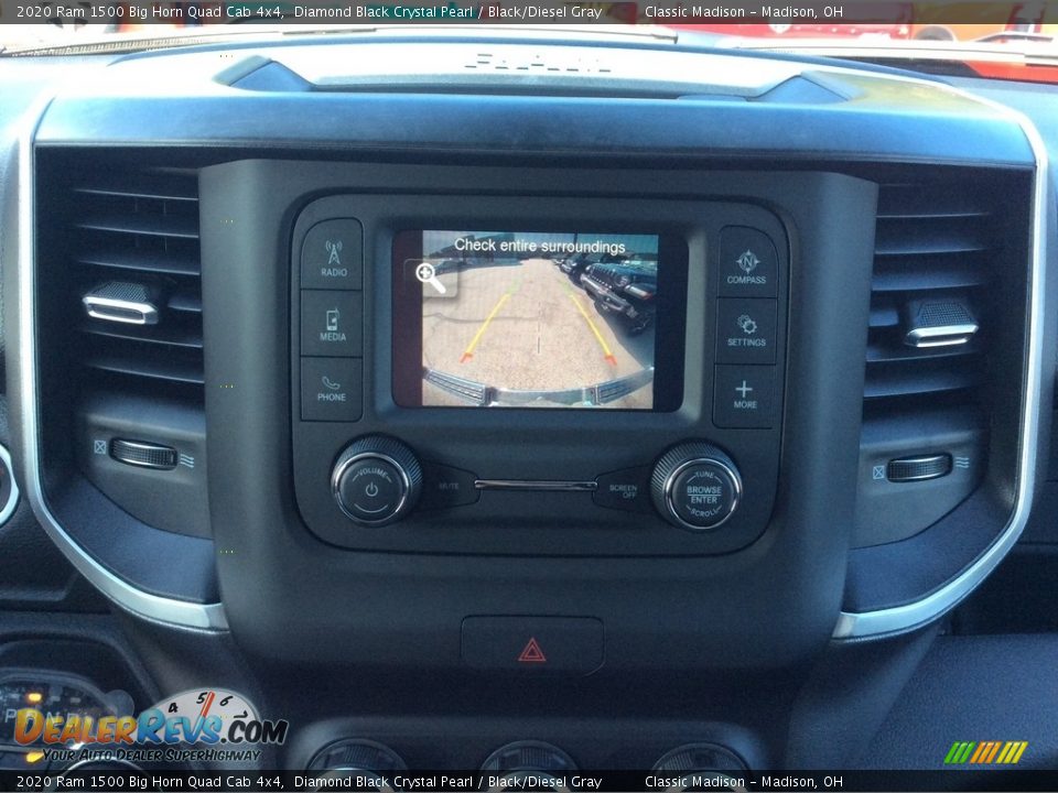 2020 Ram 1500 Big Horn Quad Cab 4x4 Diamond Black Crystal Pearl / Black/Diesel Gray Photo #15