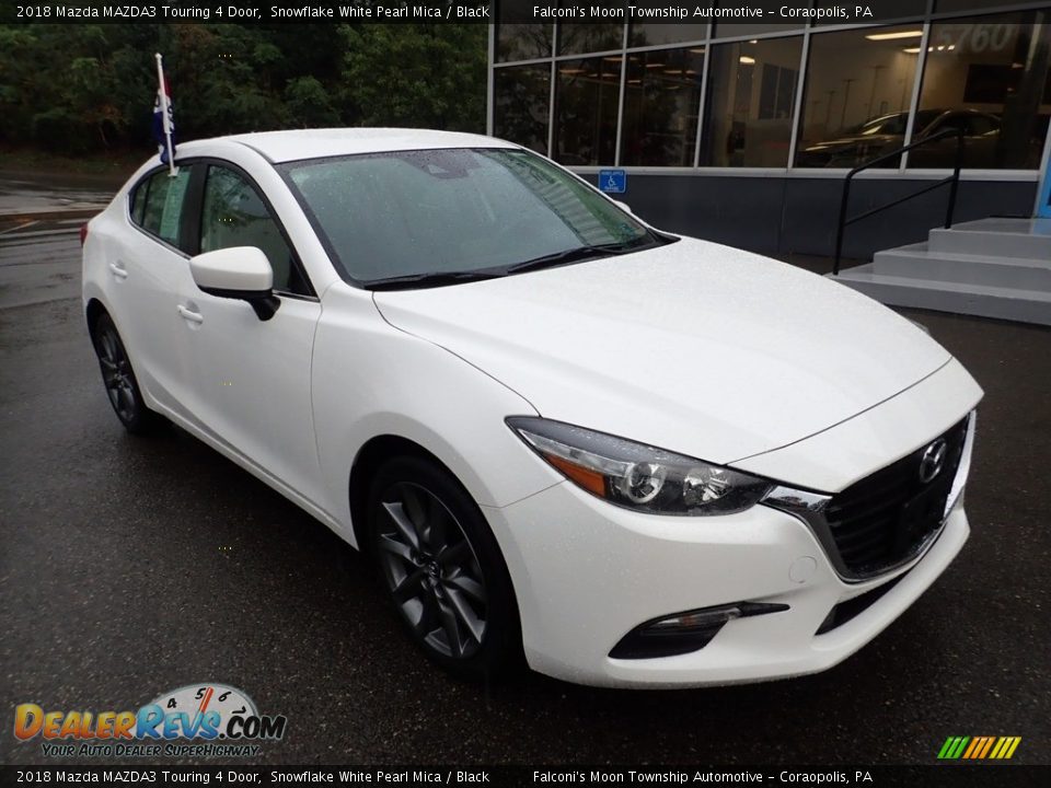 2018 Mazda MAZDA3 Touring 4 Door Snowflake White Pearl Mica / Black Photo #8