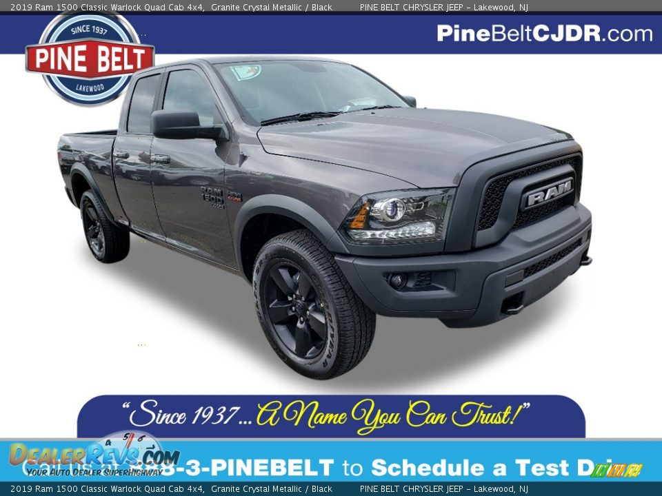 2019 Ram 1500 Classic Warlock Quad Cab 4x4 Granite Crystal Metallic / Black Photo #1