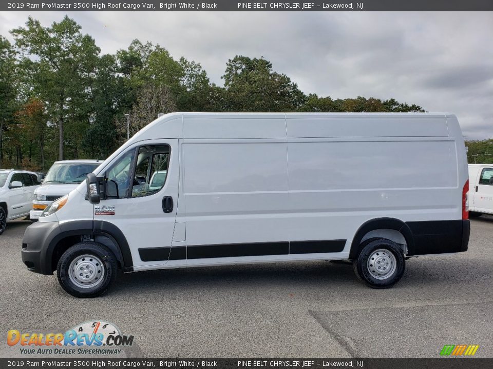 2019 Ram ProMaster 3500 High Roof Cargo Van Bright White / Black Photo #3