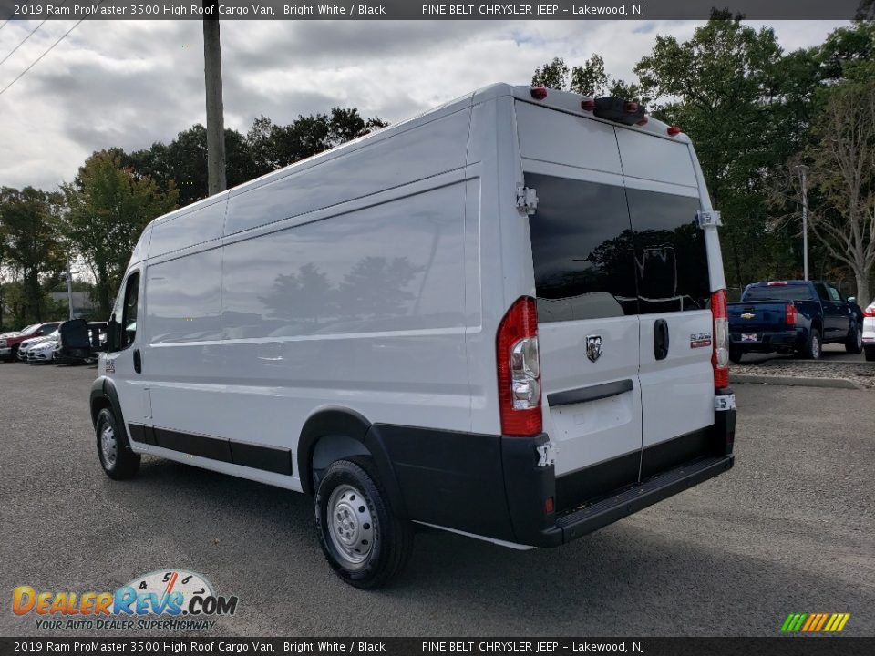 2019 Ram ProMaster 3500 High Roof Cargo Van Bright White / Black Photo #4