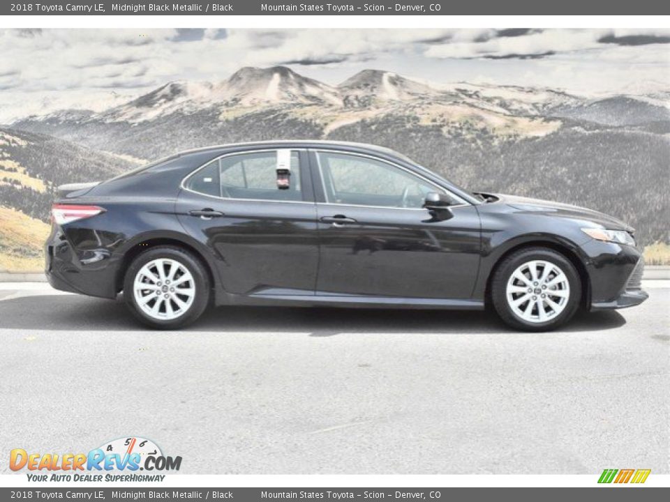 2018 Toyota Camry LE Midnight Black Metallic / Black Photo #2