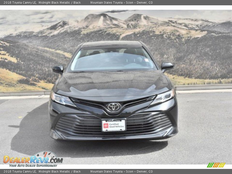 2018 Toyota Camry LE Midnight Black Metallic / Black Photo #4