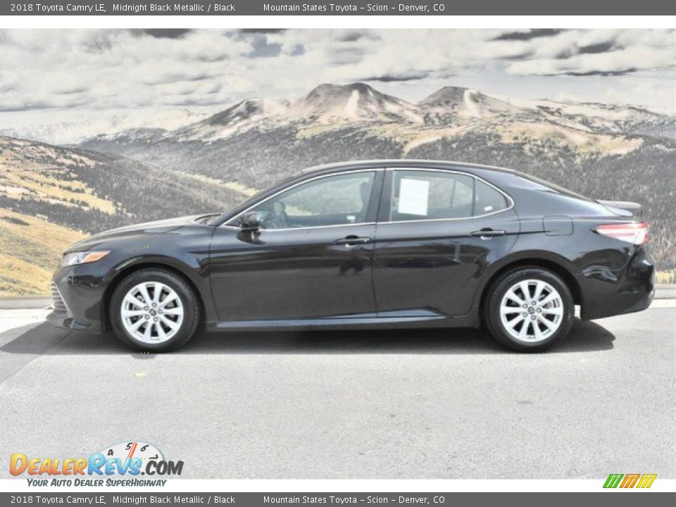 2018 Toyota Camry LE Midnight Black Metallic / Black Photo #6