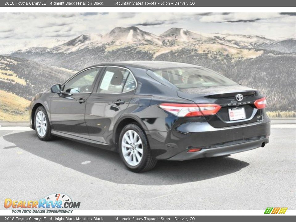 2018 Toyota Camry LE Midnight Black Metallic / Black Photo #7