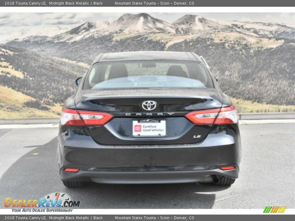 2018 Toyota Camry LE Midnight Black Metallic / Black Photo #8
