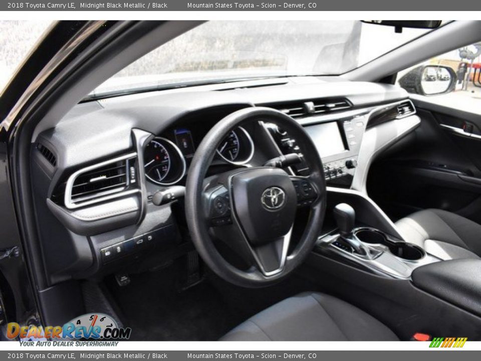 2018 Toyota Camry LE Midnight Black Metallic / Black Photo #10