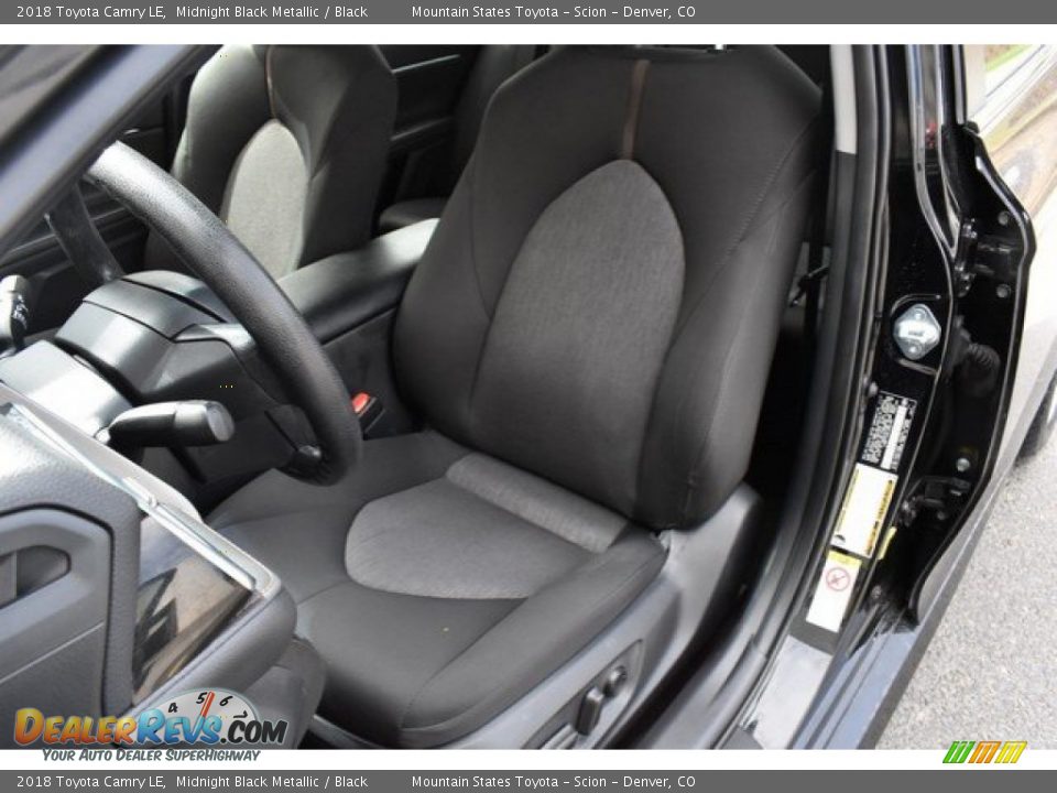 2018 Toyota Camry LE Midnight Black Metallic / Black Photo #12