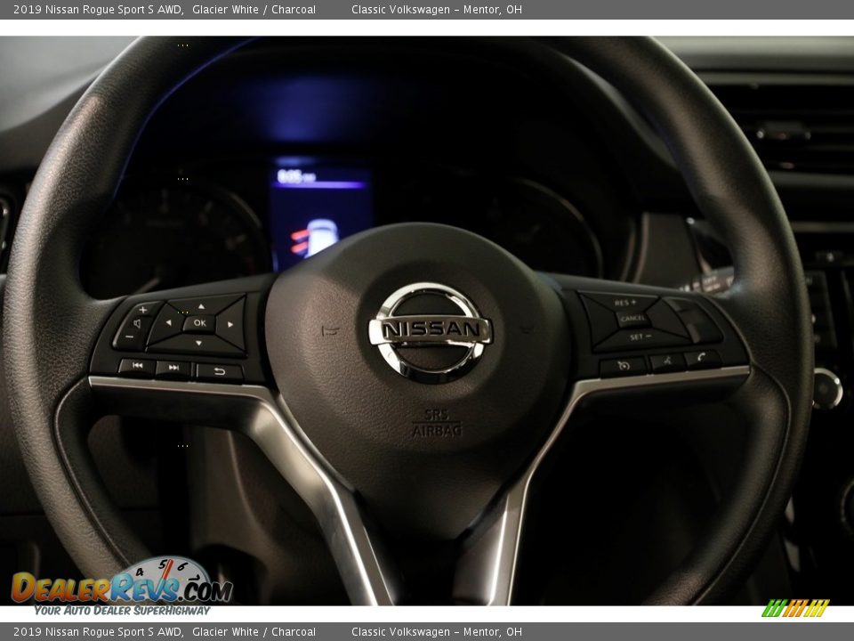 2019 Nissan Rogue Sport S AWD Glacier White / Charcoal Photo #6