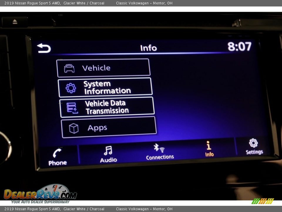 2019 Nissan Rogue Sport S AWD Glacier White / Charcoal Photo #13