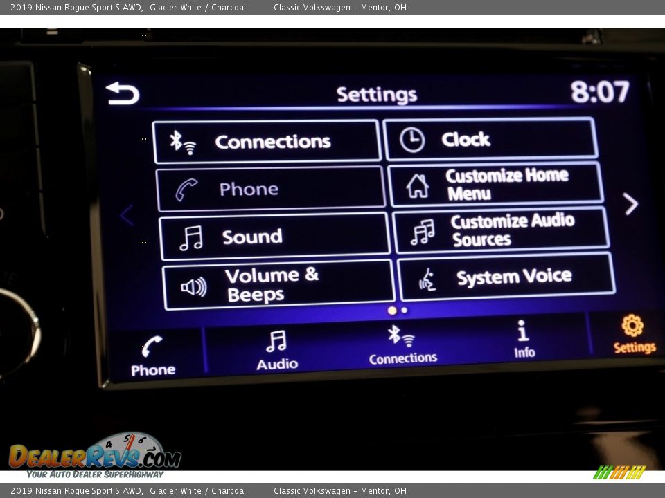 2019 Nissan Rogue Sport S AWD Glacier White / Charcoal Photo #14