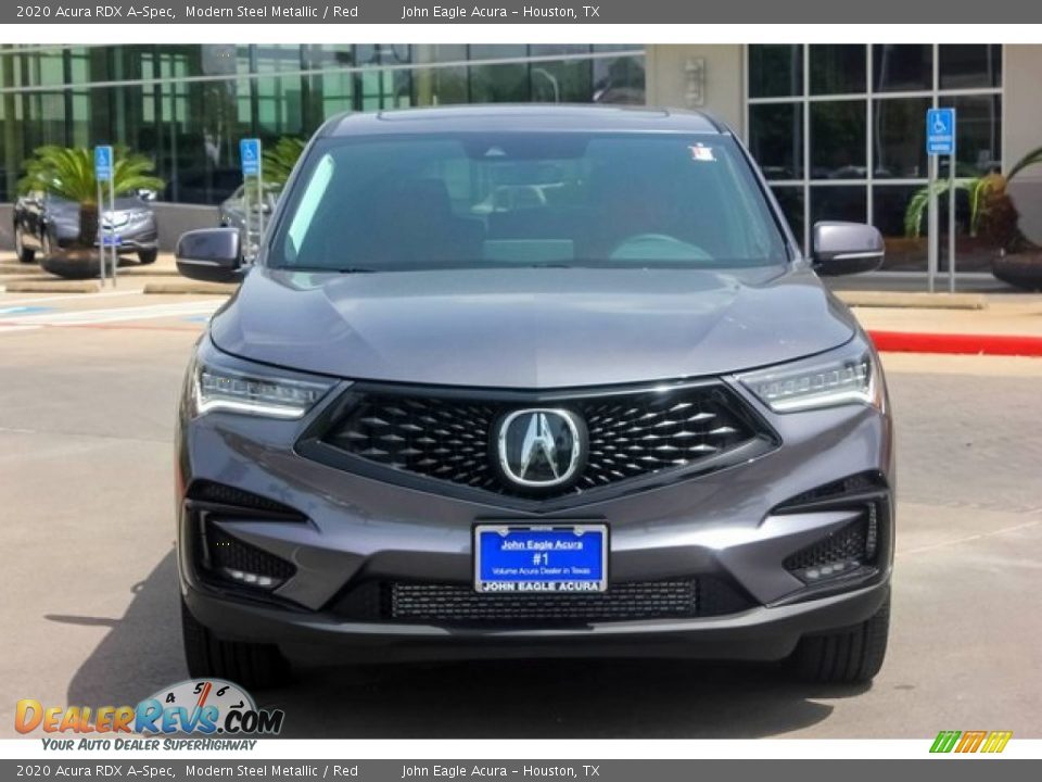 2020 Acura RDX A-Spec Modern Steel Metallic / Red Photo #2