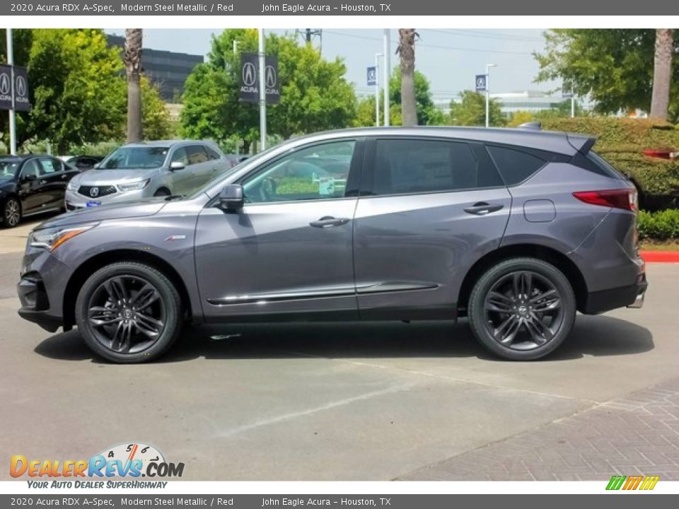 2020 Acura RDX A-Spec Modern Steel Metallic / Red Photo #4