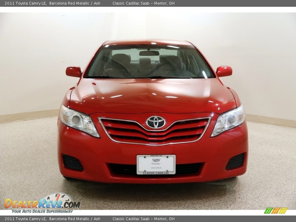 2011 Toyota Camry LE Barcelona Red Metallic / Ash Photo #2