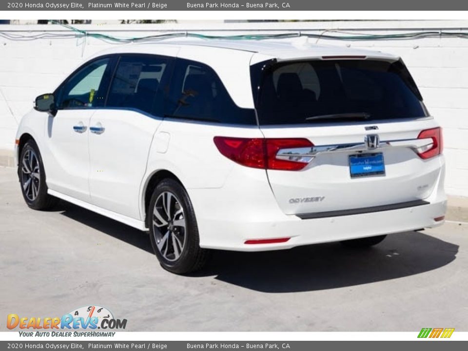 2020 Honda Odyssey Elite Platinum White Pearl / Beige Photo #2