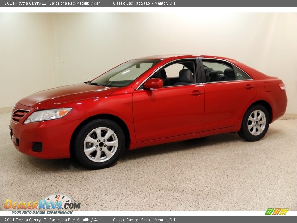 2011 Toyota Camry LE Barcelona Red Metallic / Ash Photo #3
