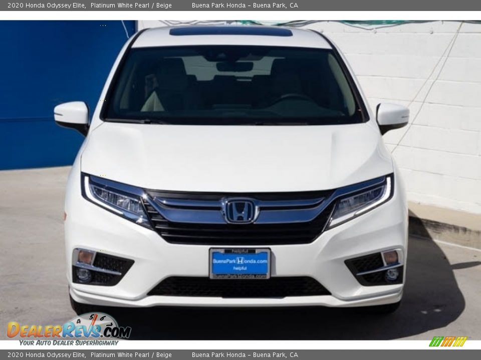 2020 Honda Odyssey Elite Platinum White Pearl / Beige Photo #3