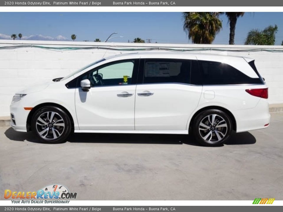 2020 Honda Odyssey Elite Platinum White Pearl / Beige Photo #4