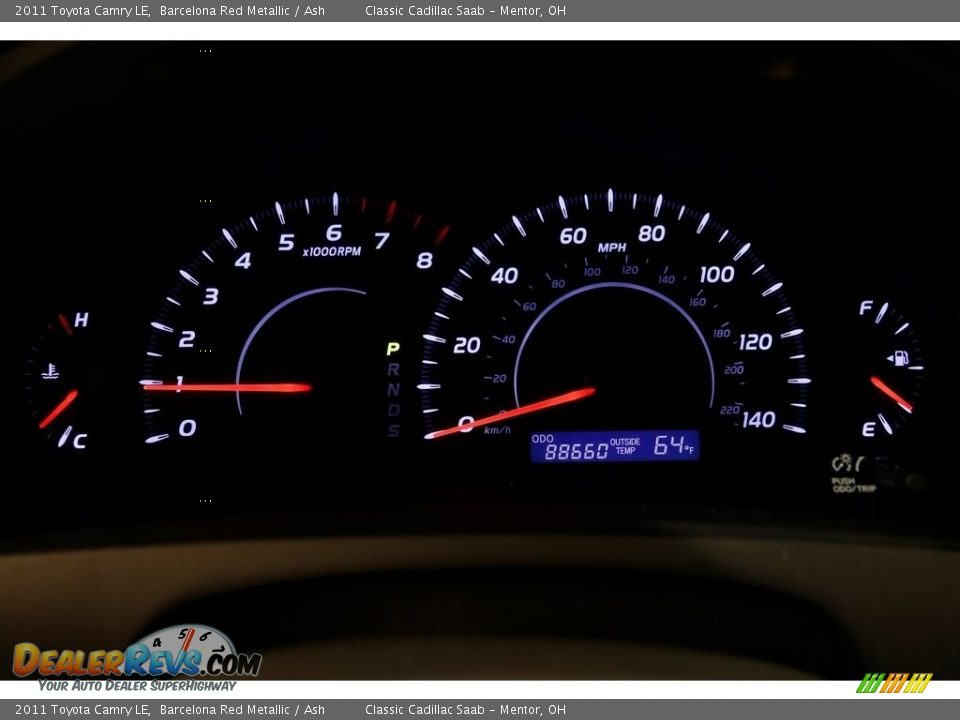 2011 Toyota Camry LE Barcelona Red Metallic / Ash Photo #8