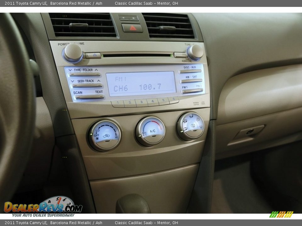 2011 Toyota Camry LE Barcelona Red Metallic / Ash Photo #9